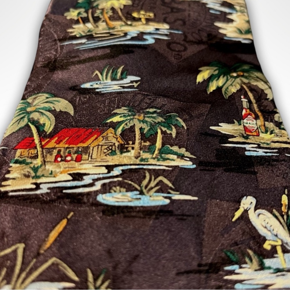 100% Silk Tabasco Island Getaway Dress Tie